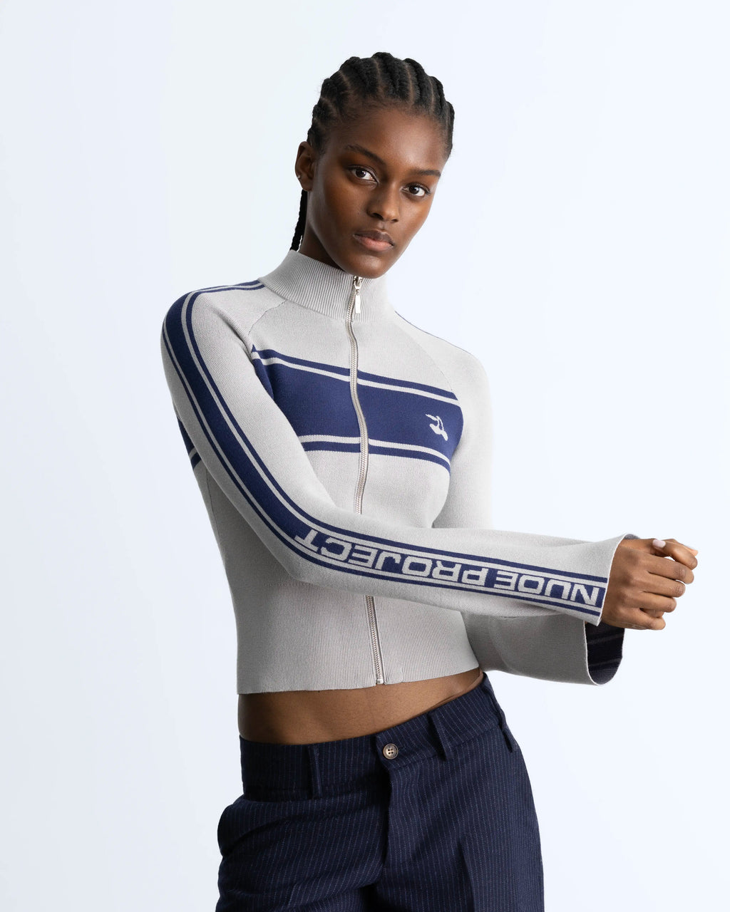 Katana Knit Zip-Up Grey