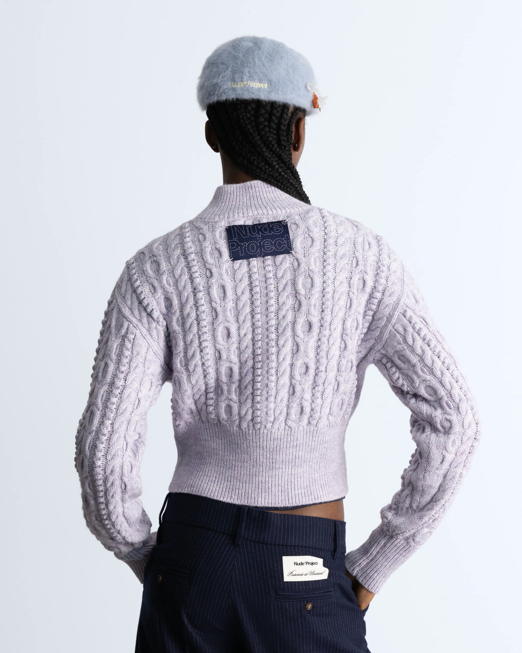 Osa Cable Knit Sweater Lilac