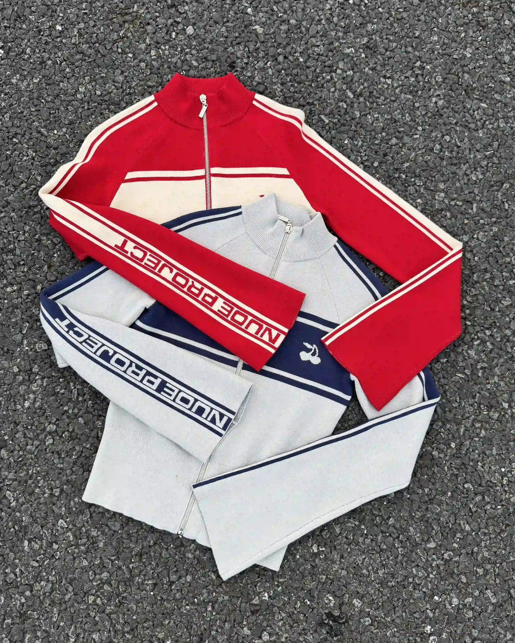 Katana Knit Zip-Up Red