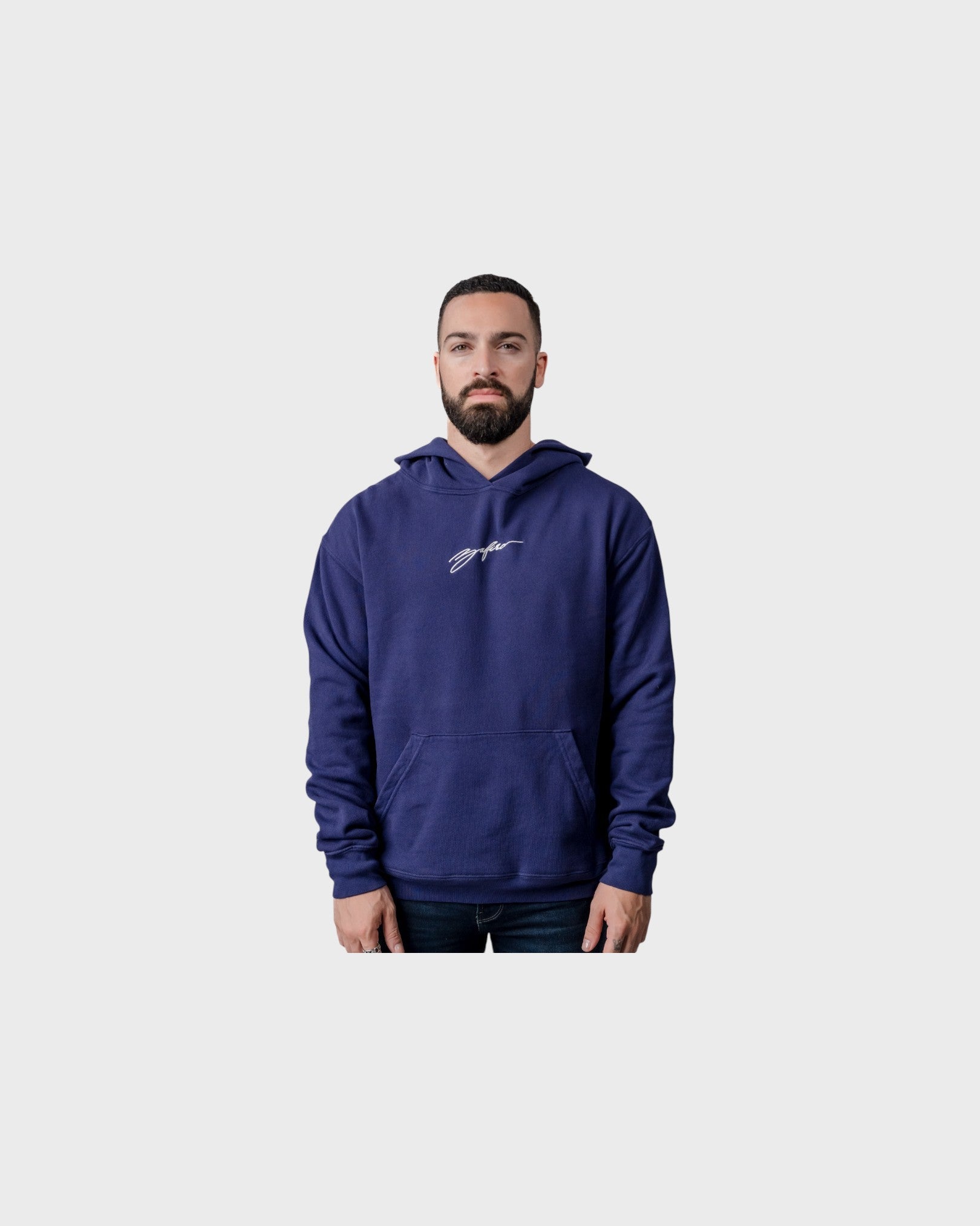 ZAFIRO SIGNATURE HOODIE - NAVY