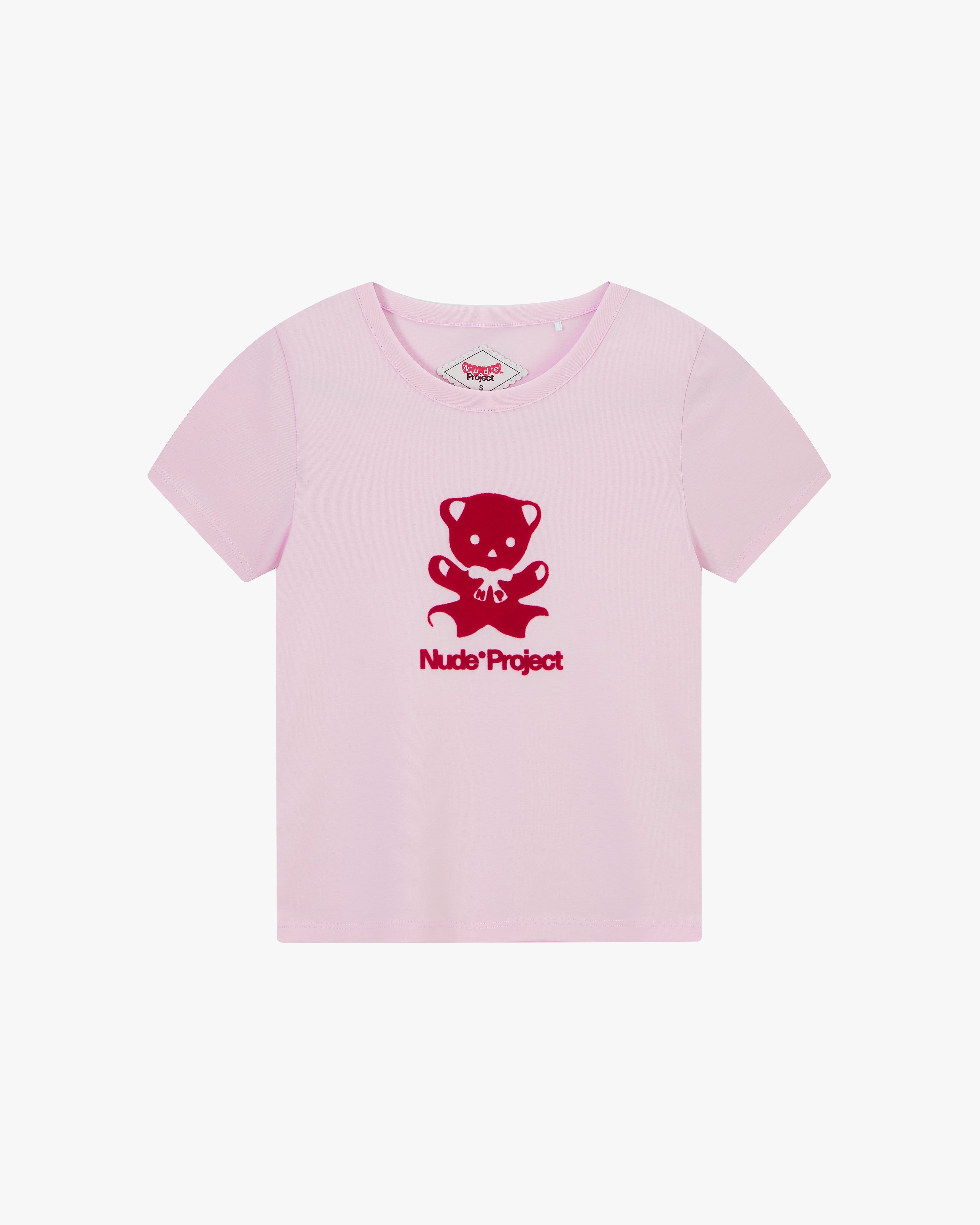 Bear Baby Tee Pink