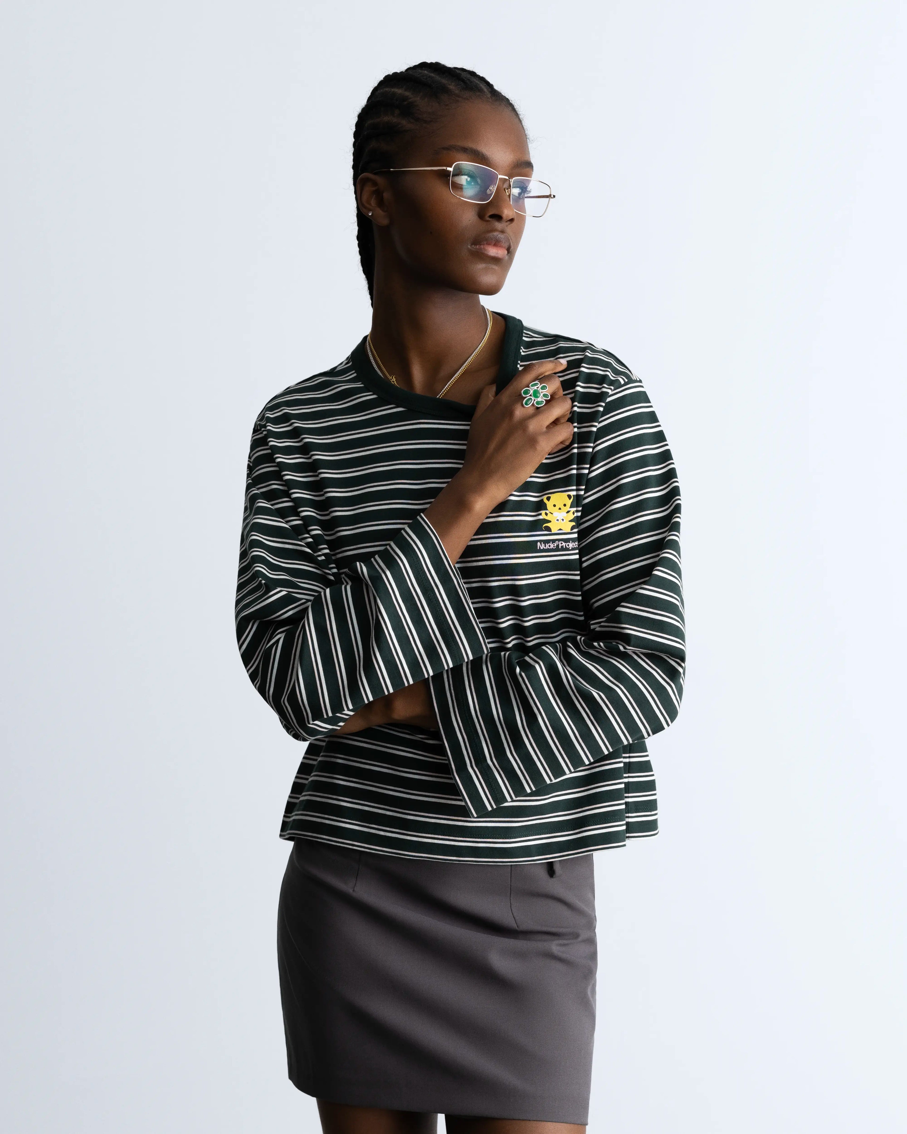 Bear Stripped Long-Sleeve Tee