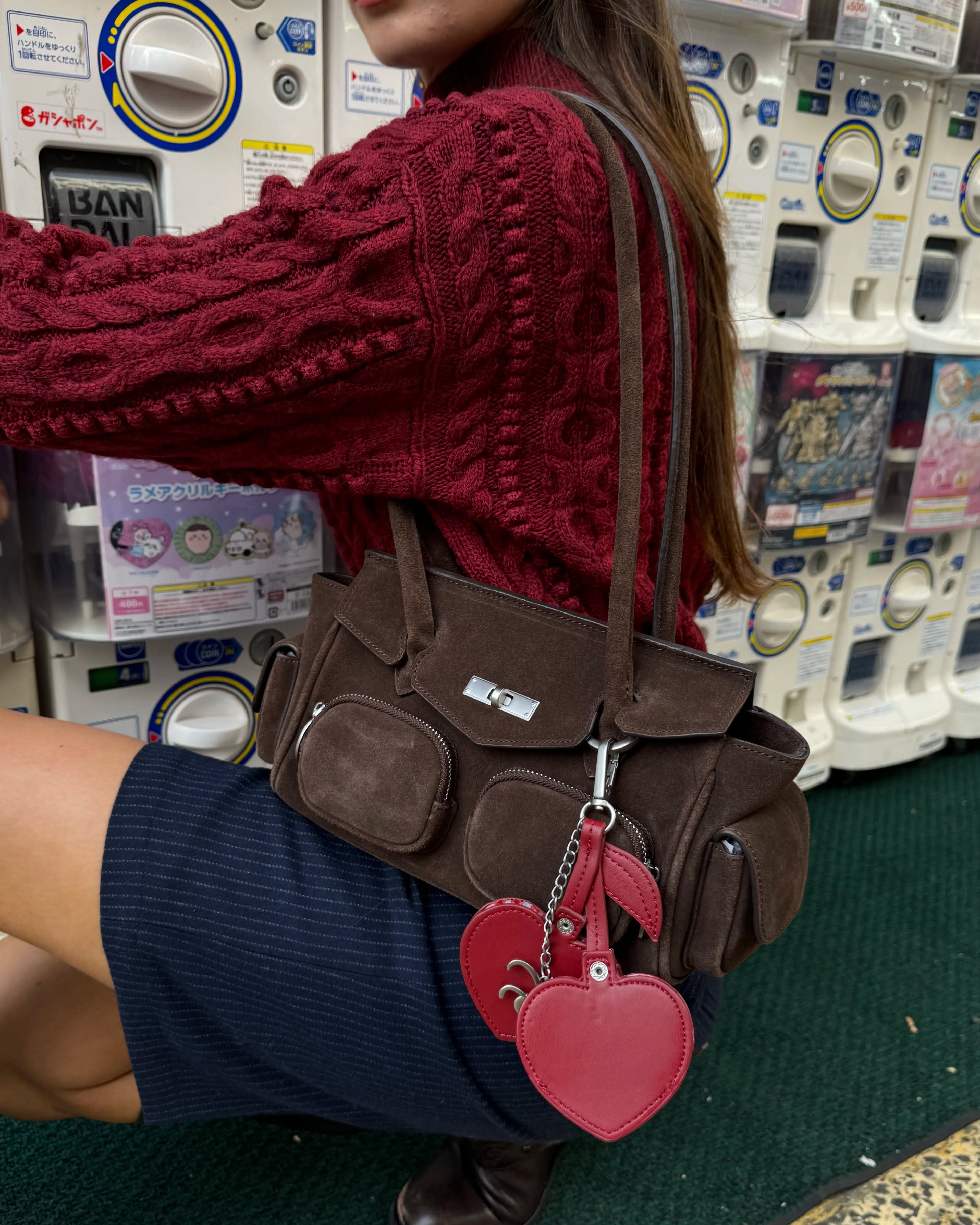 Aiko Real Suede Bag Brown