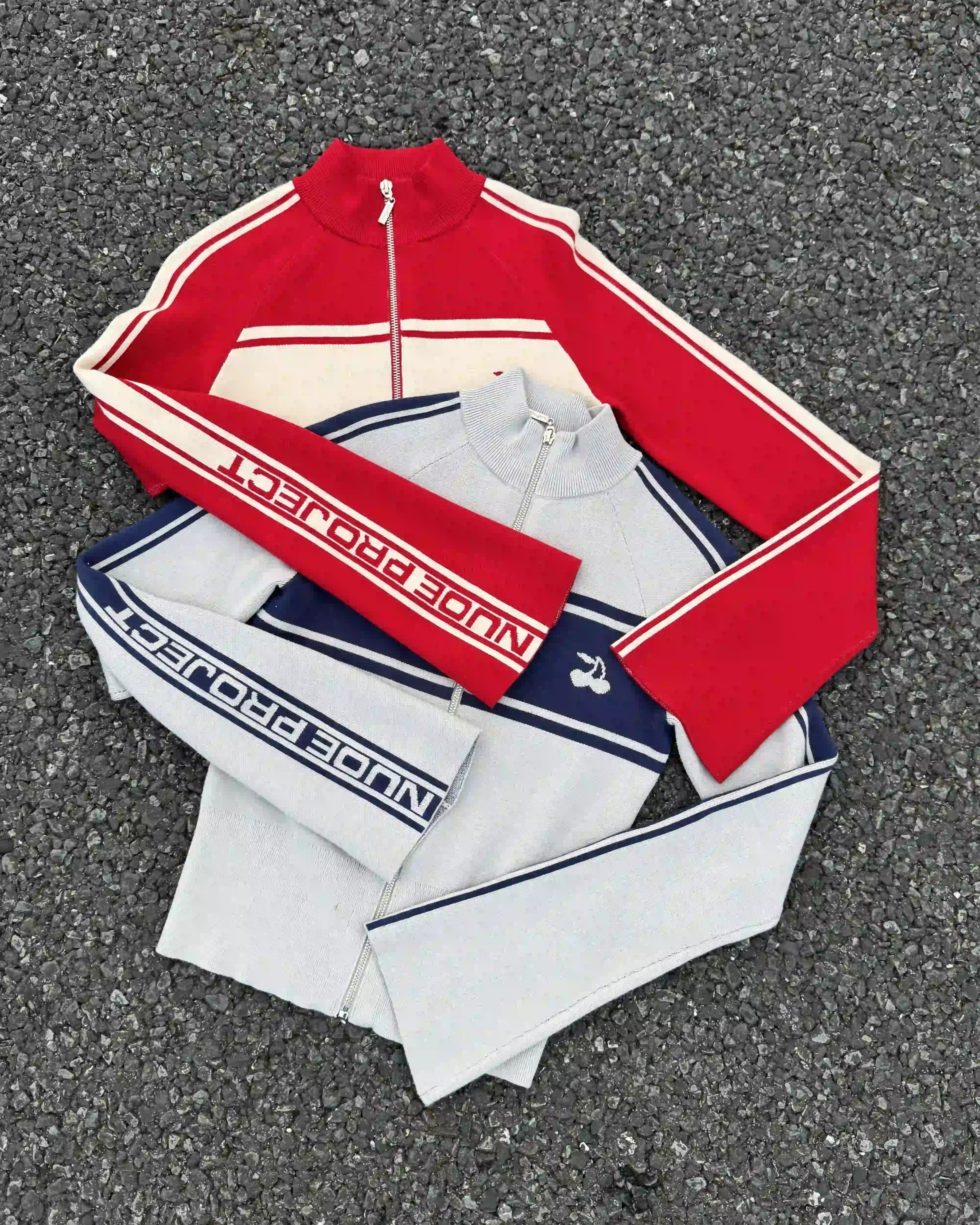 Katana Knit Zip-Up Grey