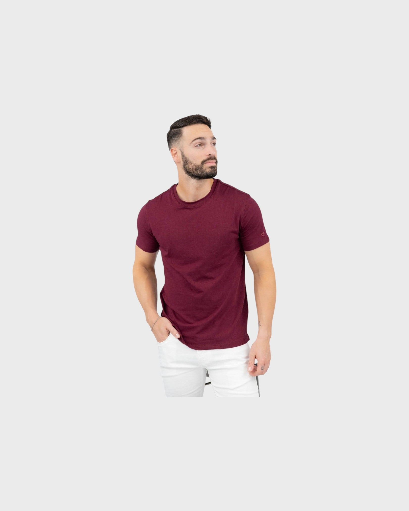 Zafiro Classic T-shirt Crew Neck - Wine