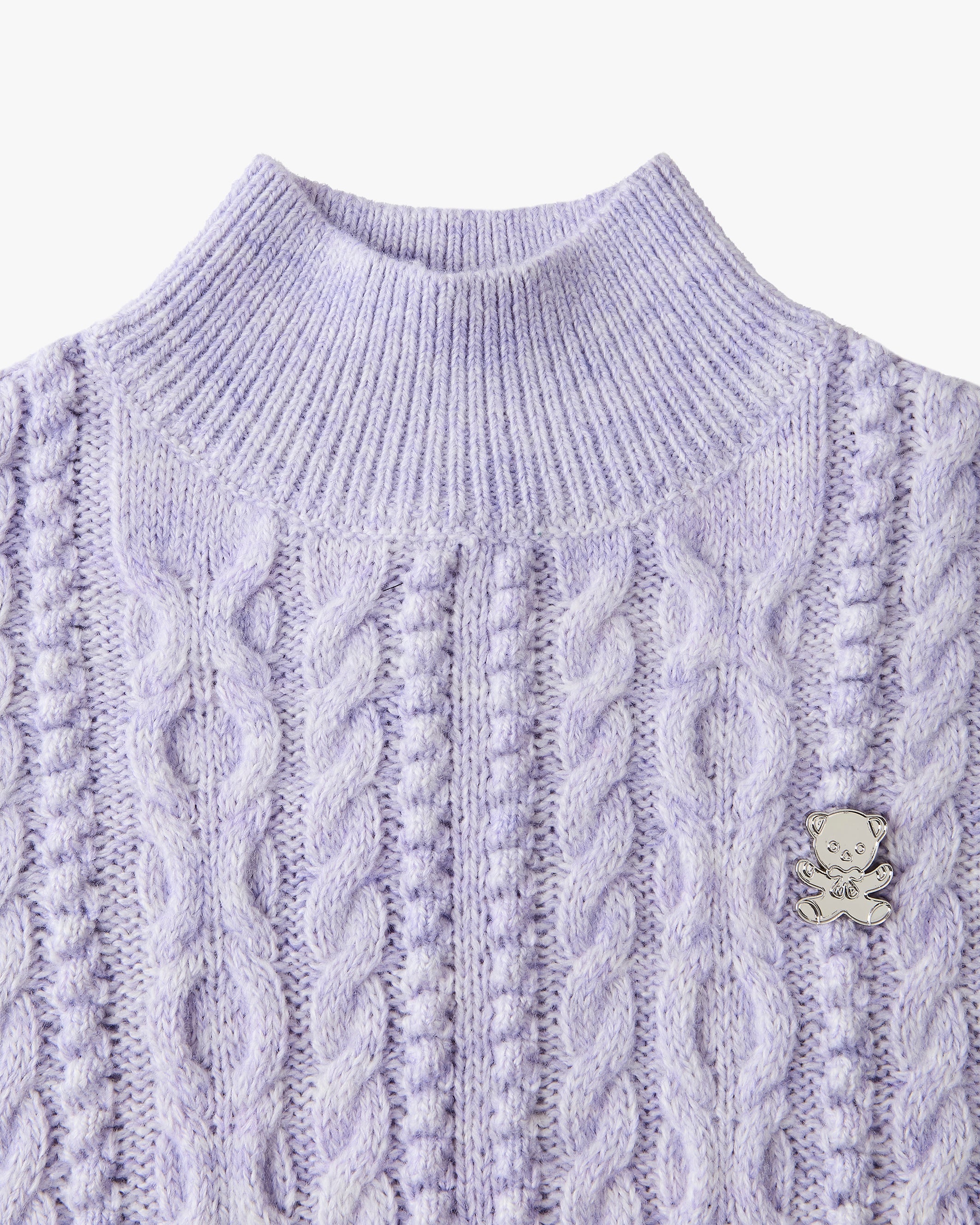 Osa Cable Knit Sweater Lilac