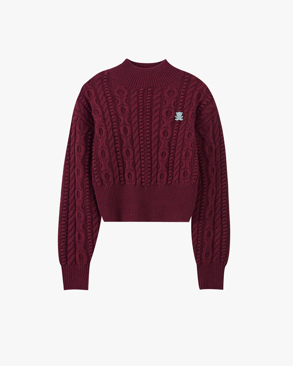 Osa Cable Knit Sweater Burgundy