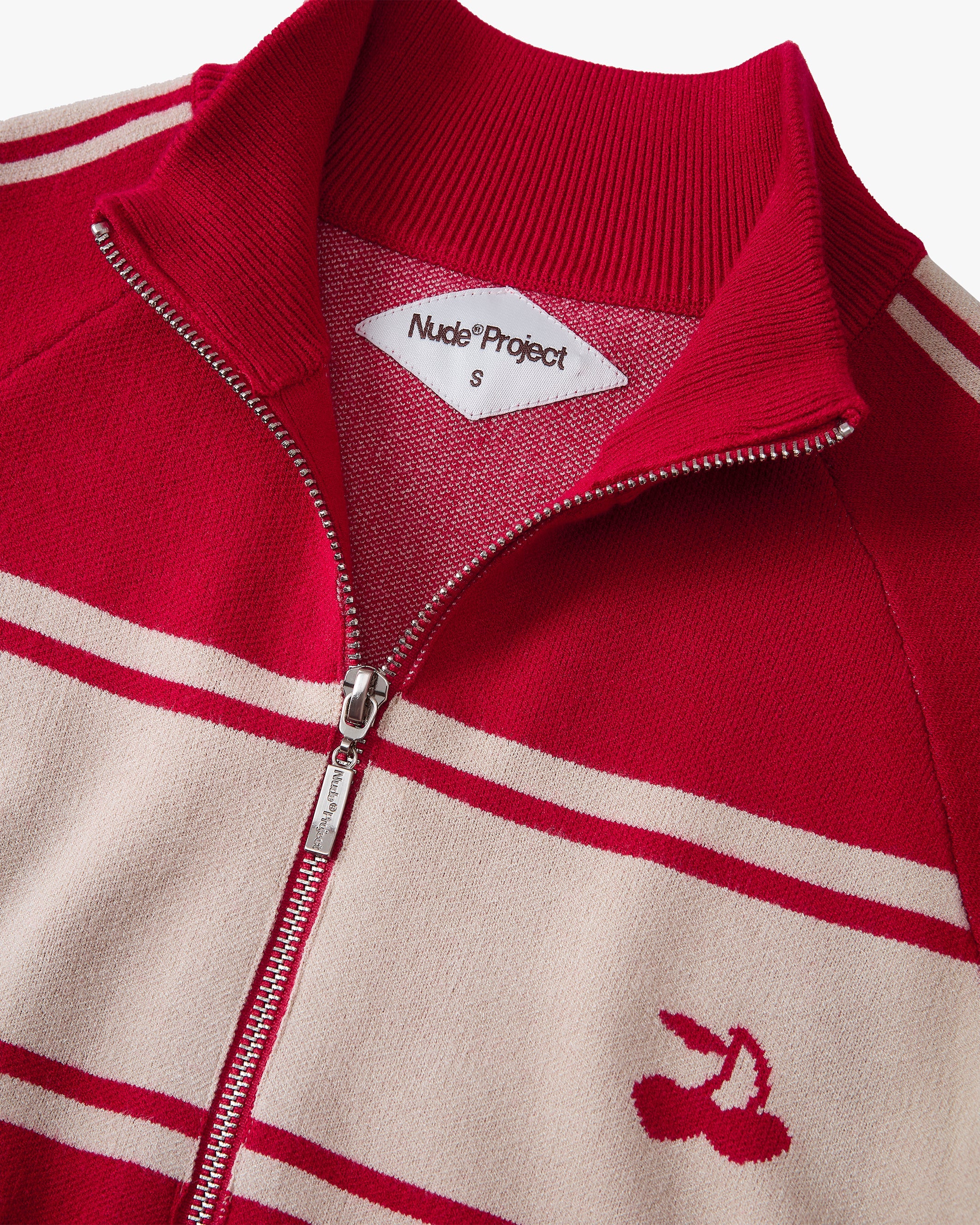 Katana Knit Zip-Up Red