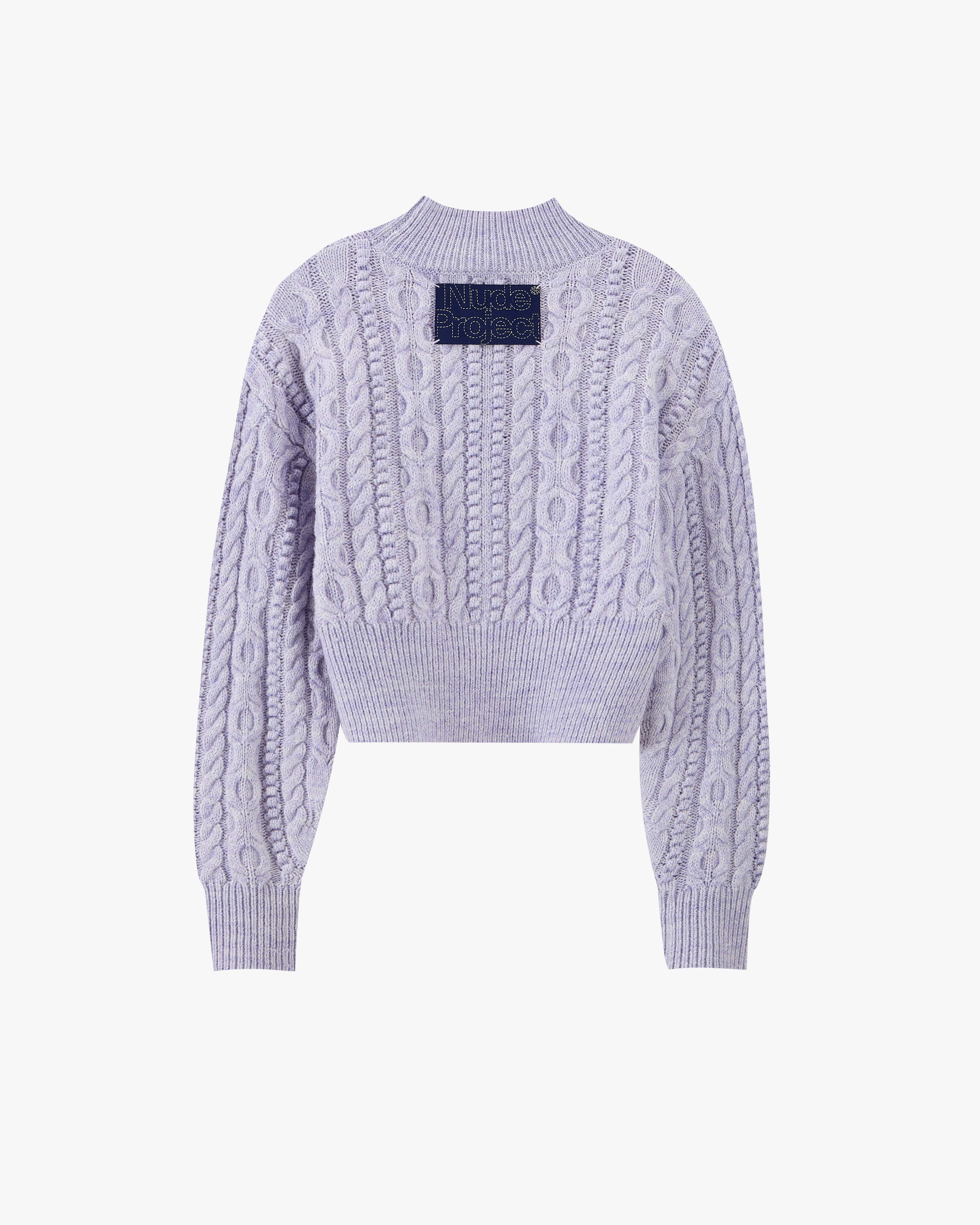 Osa Cable Knit Sweater Lilac