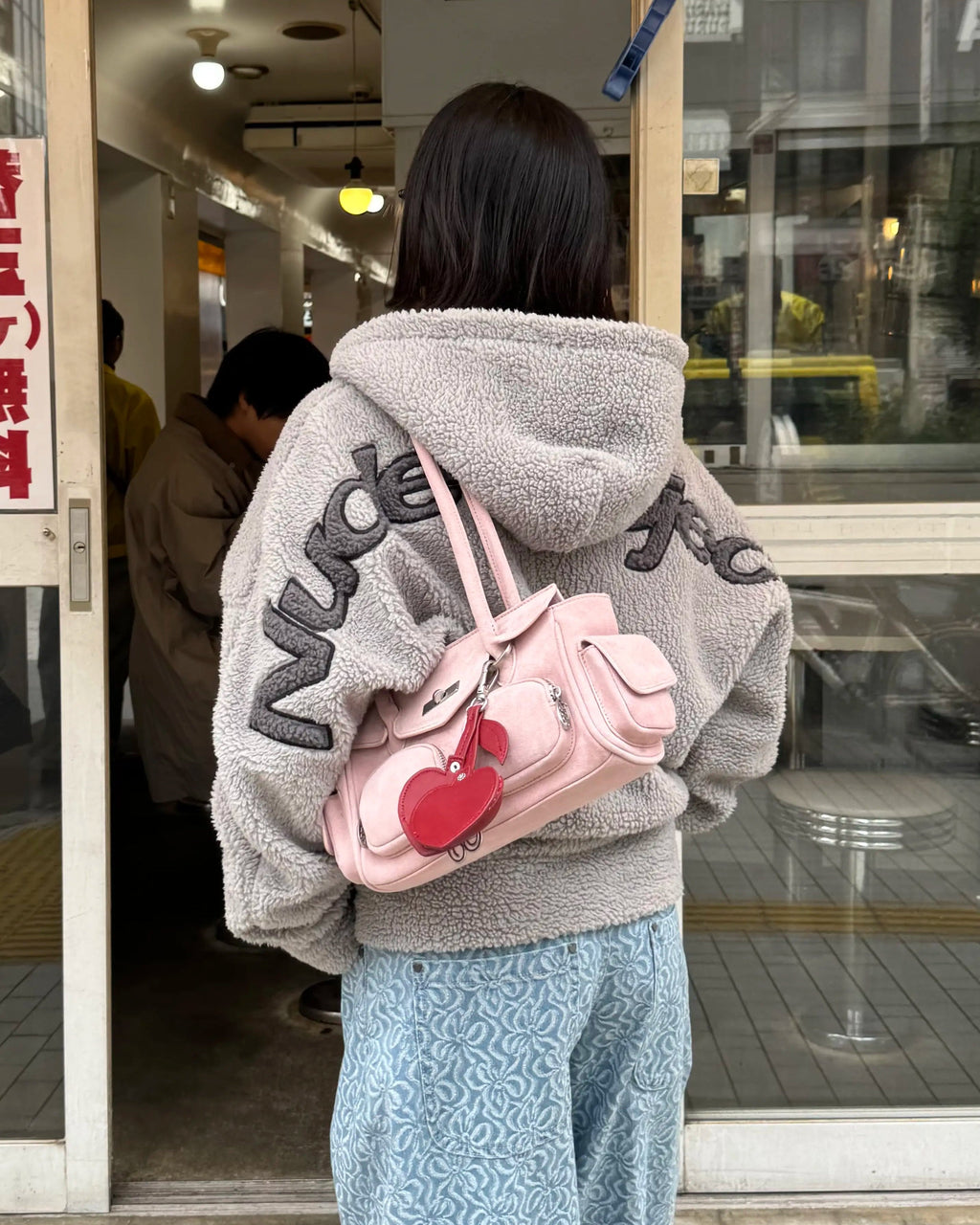 Aiko Real Suede Bag Pink
