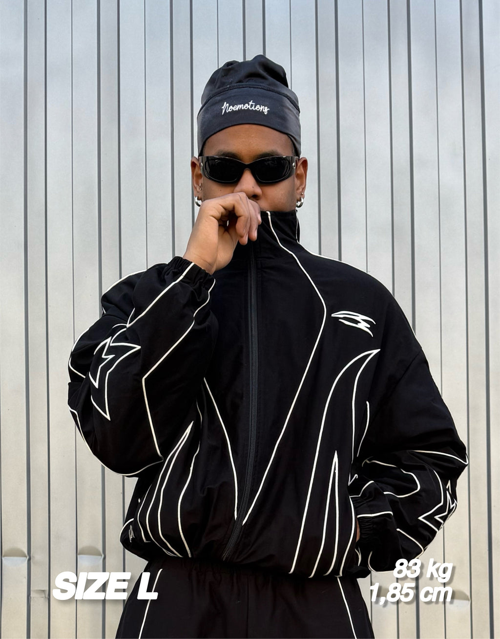 AURA TRACKSUIT TOP BLACK