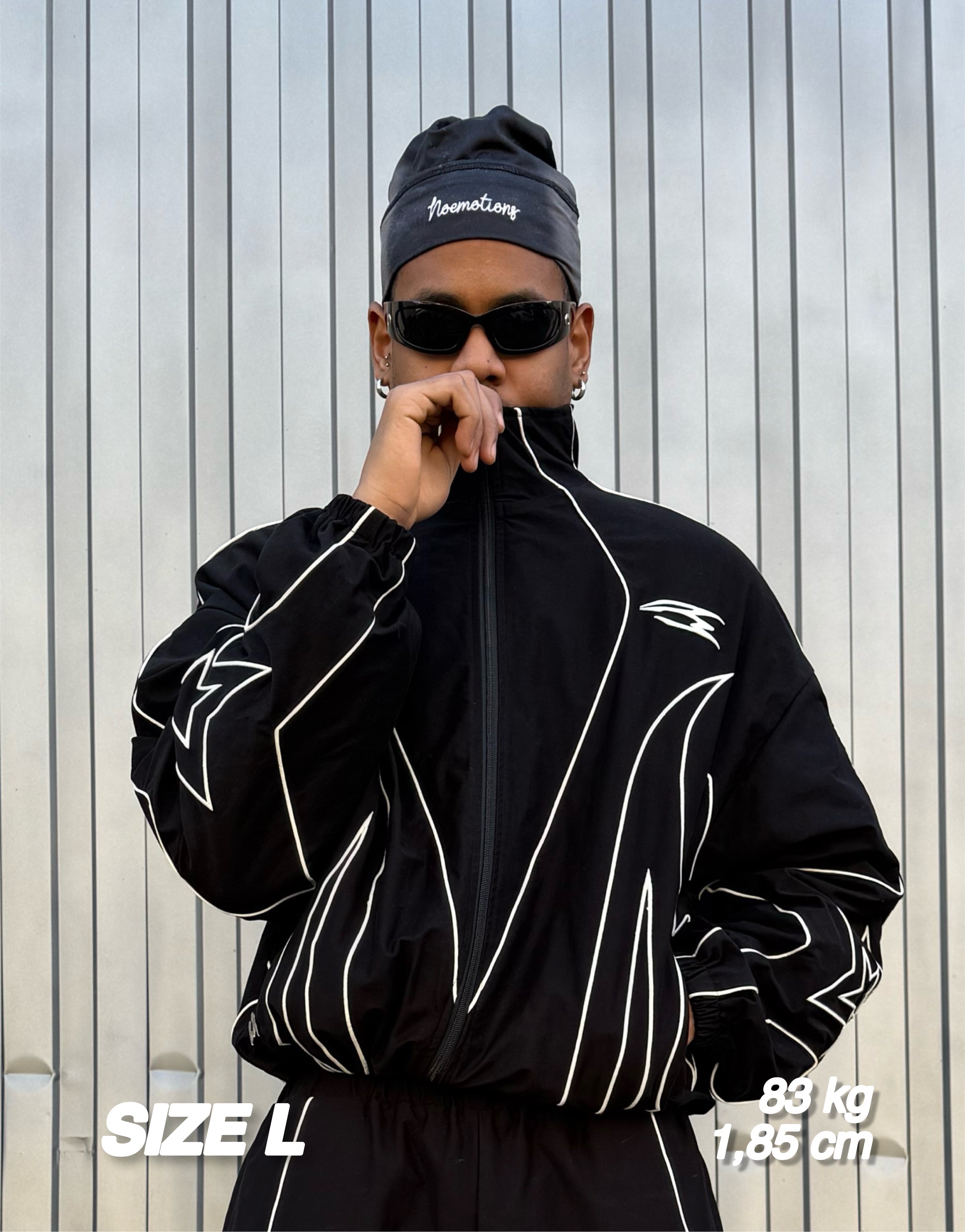 AURA TRACKSUIT TOP BLACK