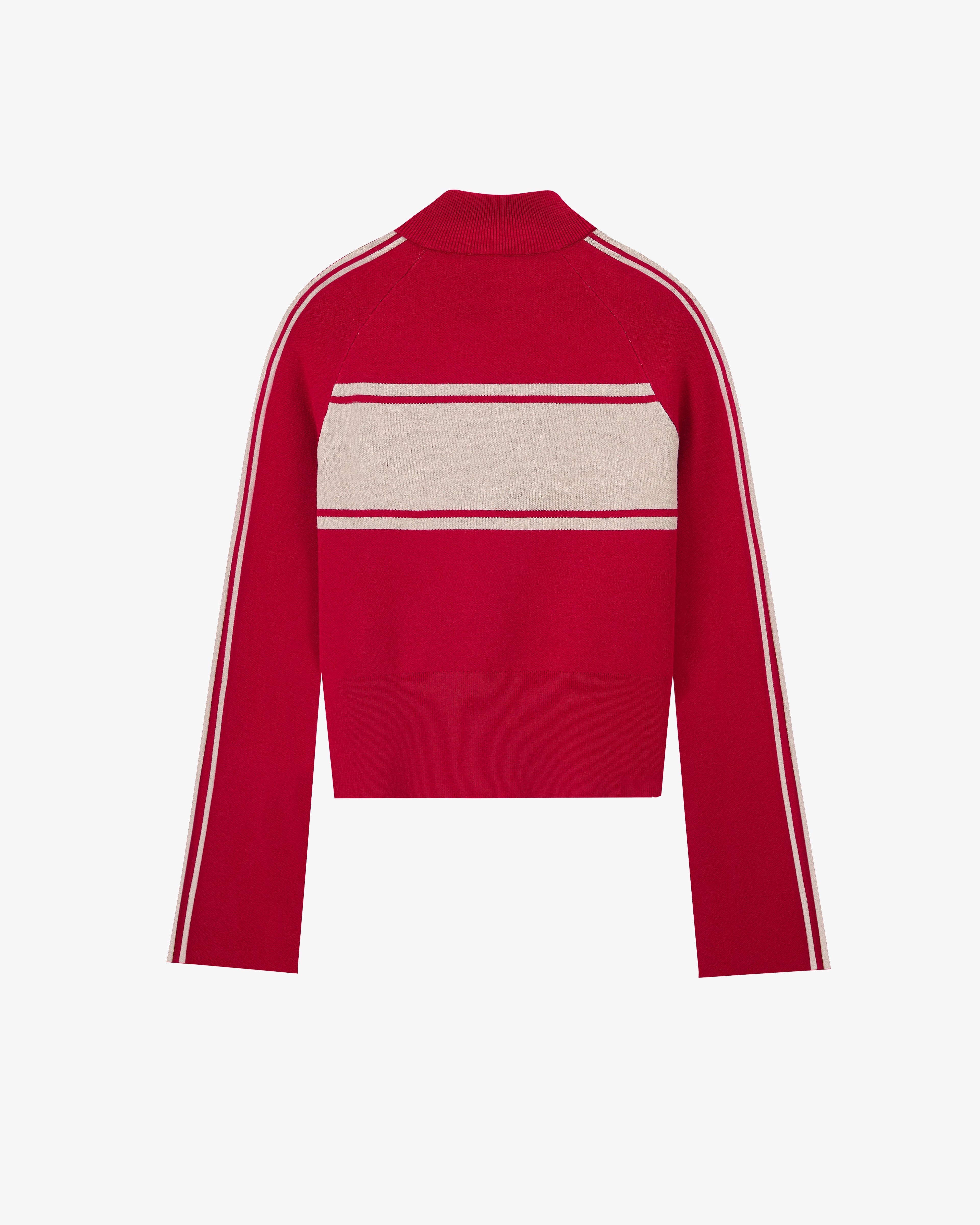 Katana Knit Zip-Up Red