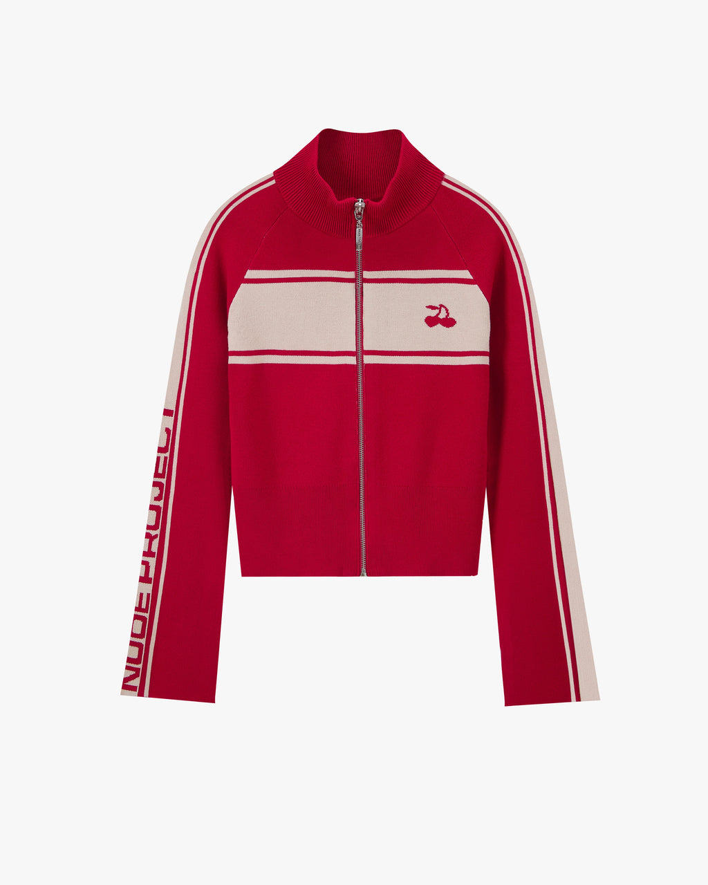 Katana Knit Zip-Up Red