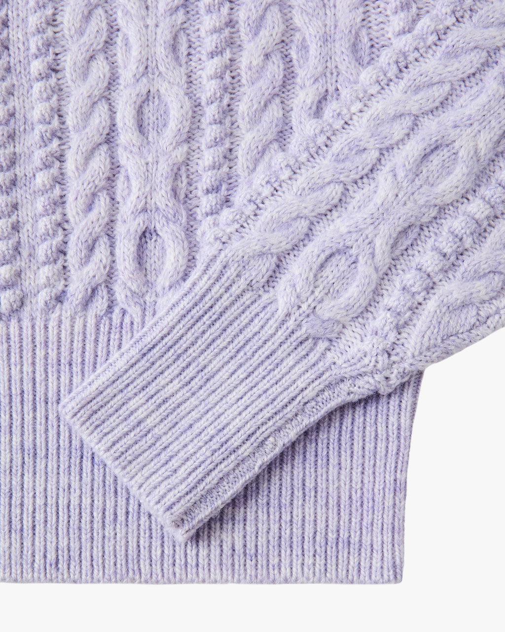 Osa Cable Knit Sweater Lilac