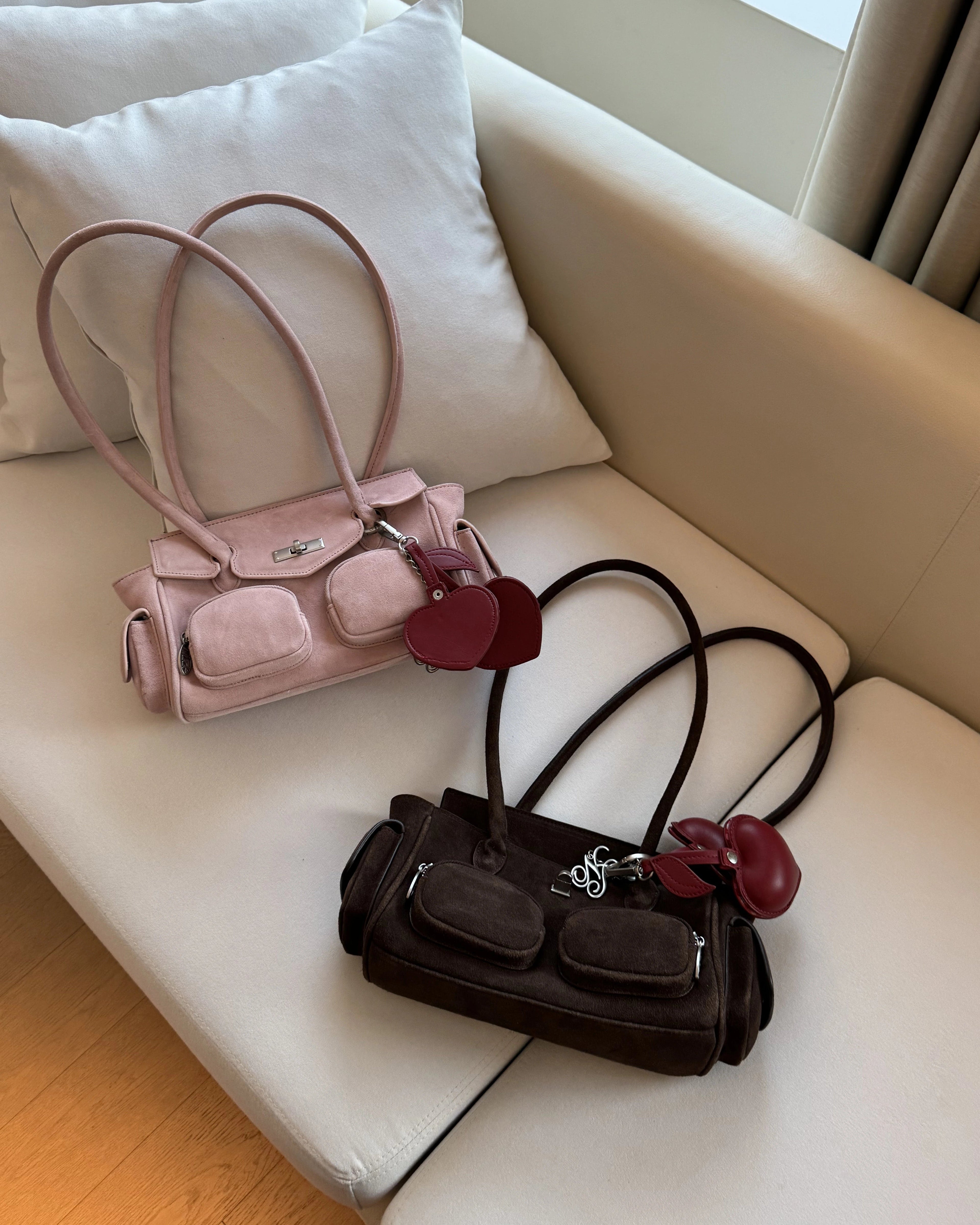 Aiko Real Suede Bag Pink