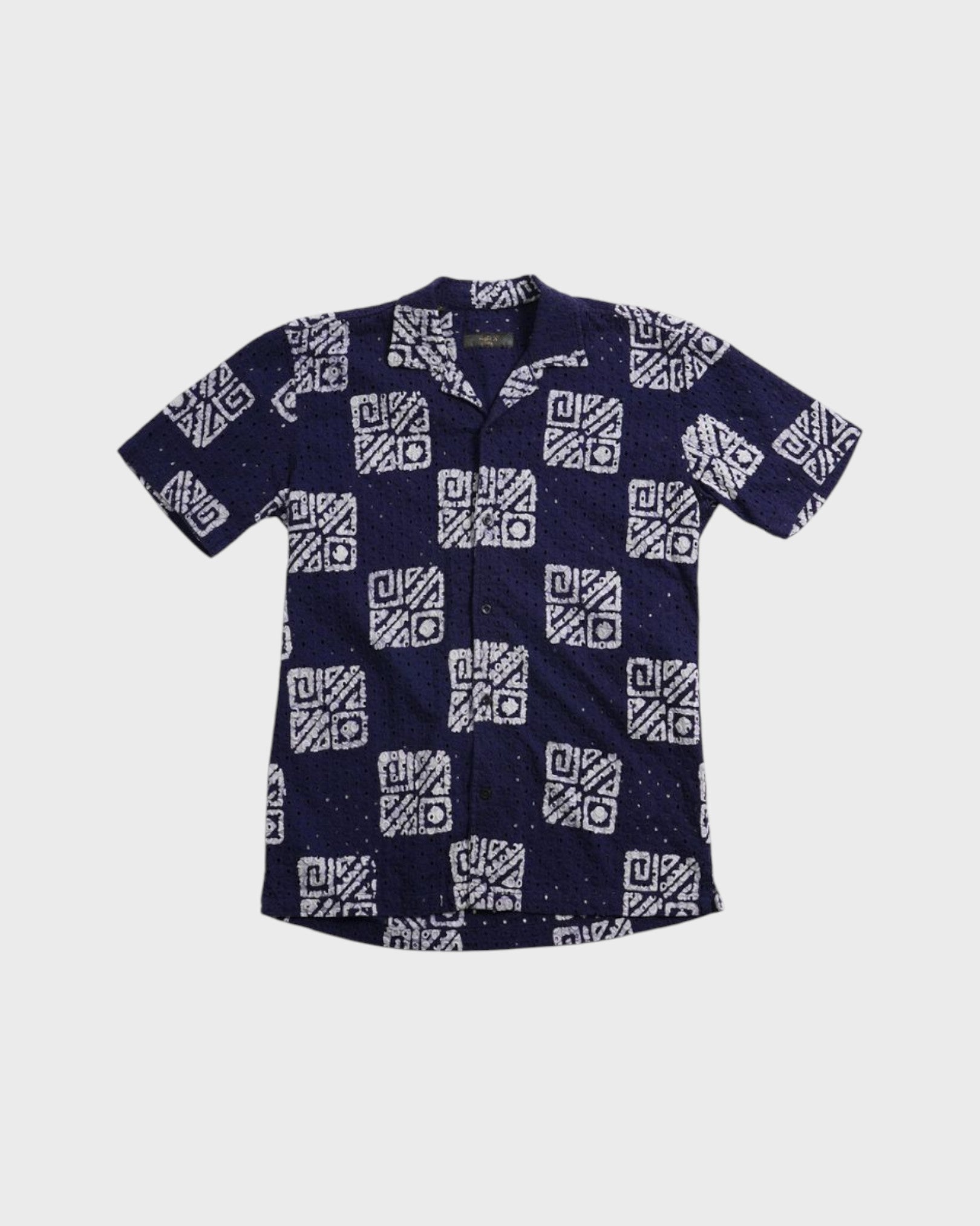 Wayfinder Button Short Sleeve - Navy