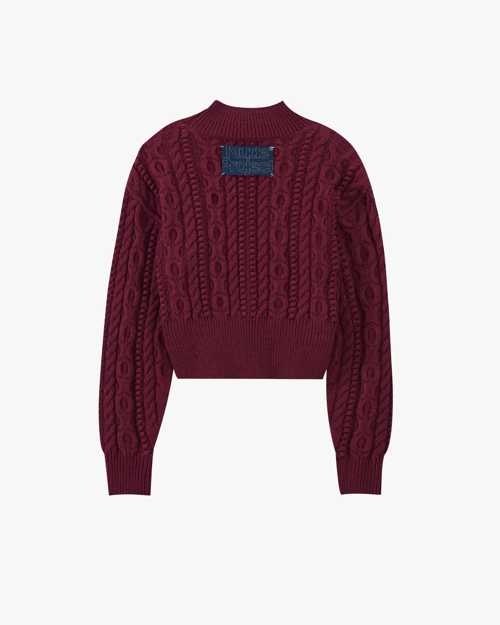 Osa Cable Knit Sweater Burgundy